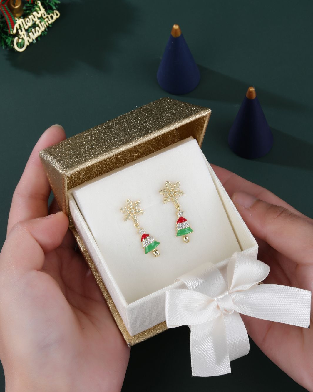 Golden Gift Box for Earrings [Limited] – 1000earring