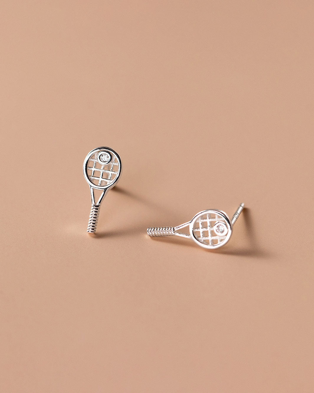 Dainty Racquet Stud Earrings