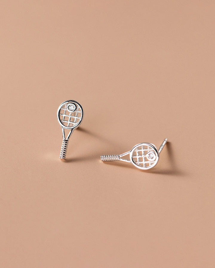 Dainty Racquet Stud Earrings