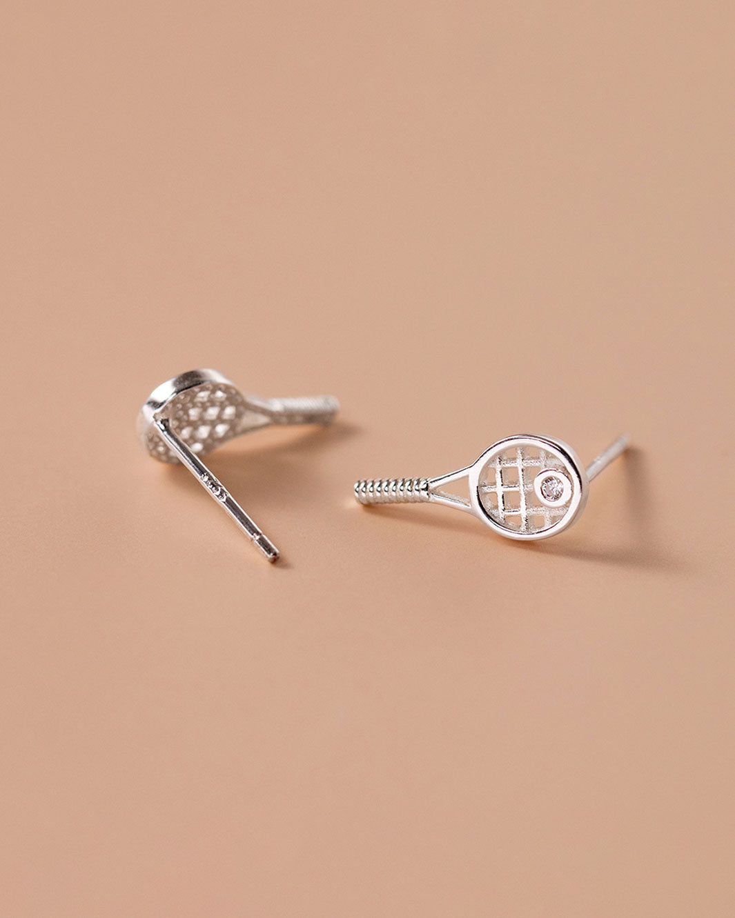 Dainty Racquet Stud Earrings