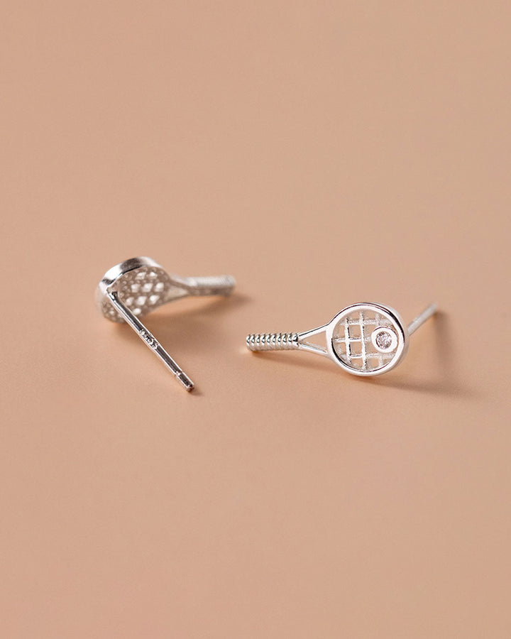 Dainty Racquet Stud Earrings