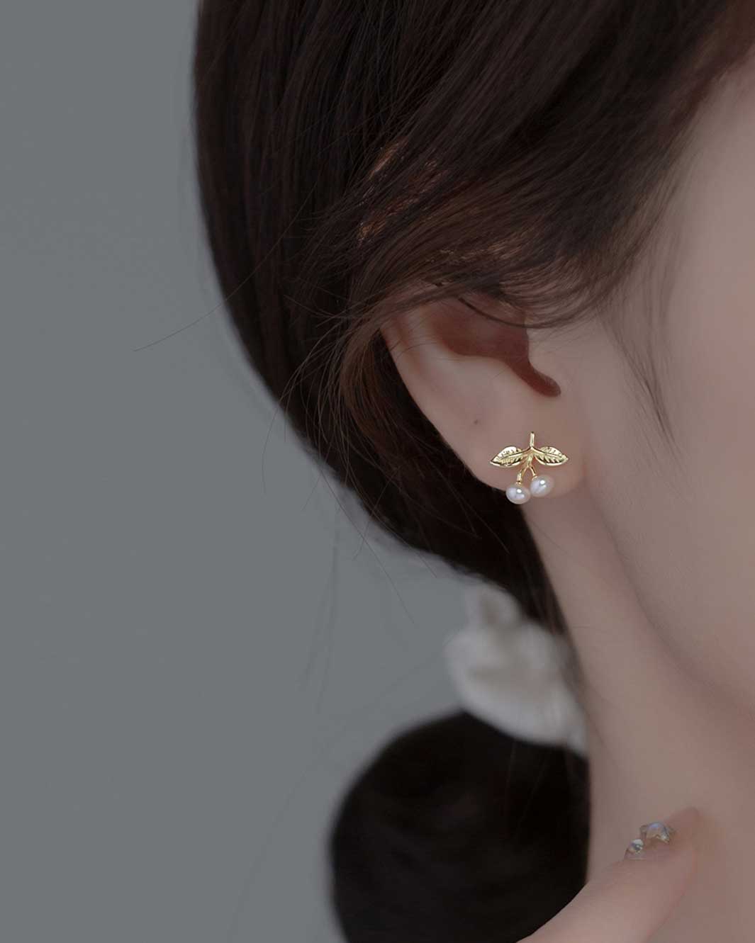 Cherry clearance pearl earrings