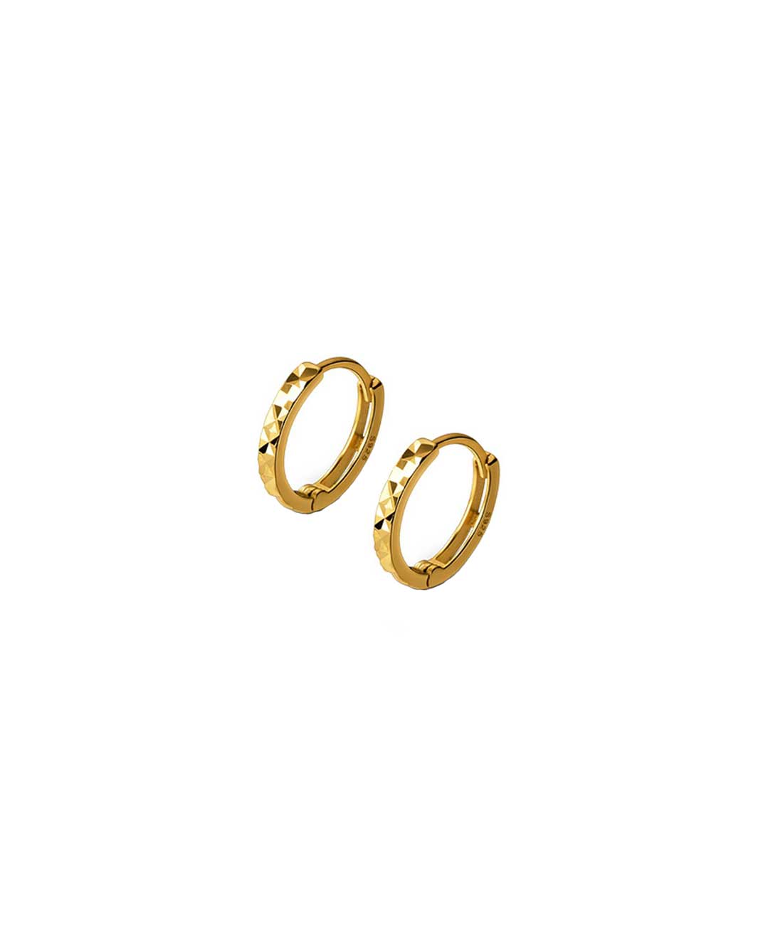 Haley Textured Huggie Hoop Earrings