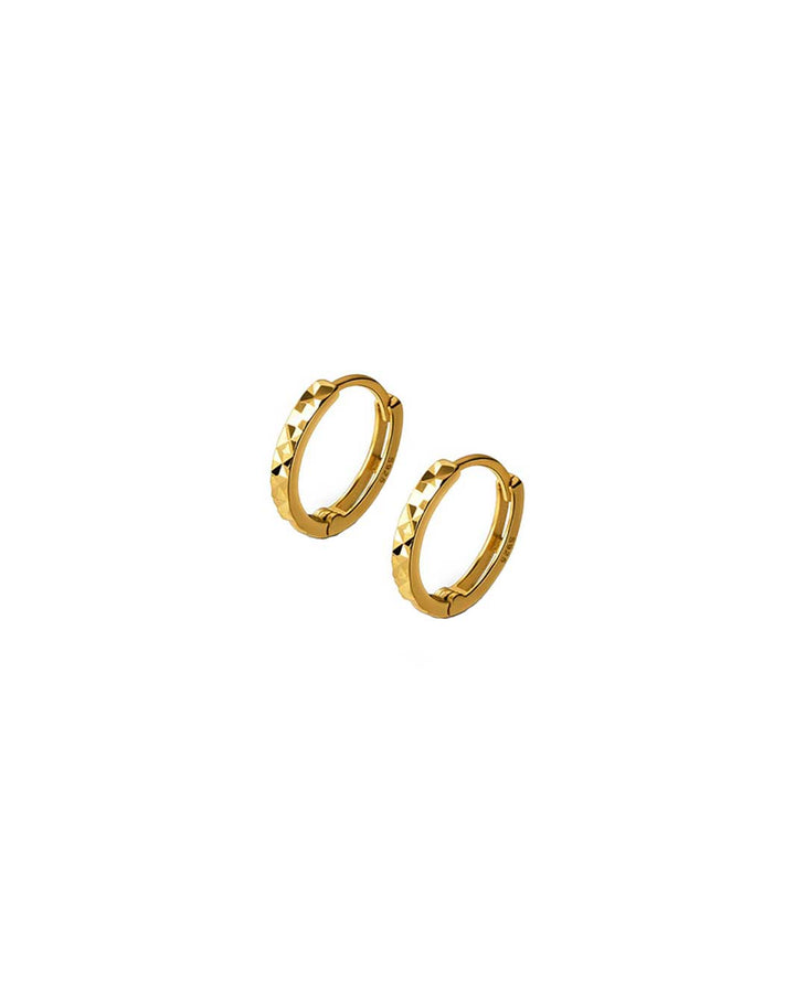 Haley Textured Huggie Hoop Earrings