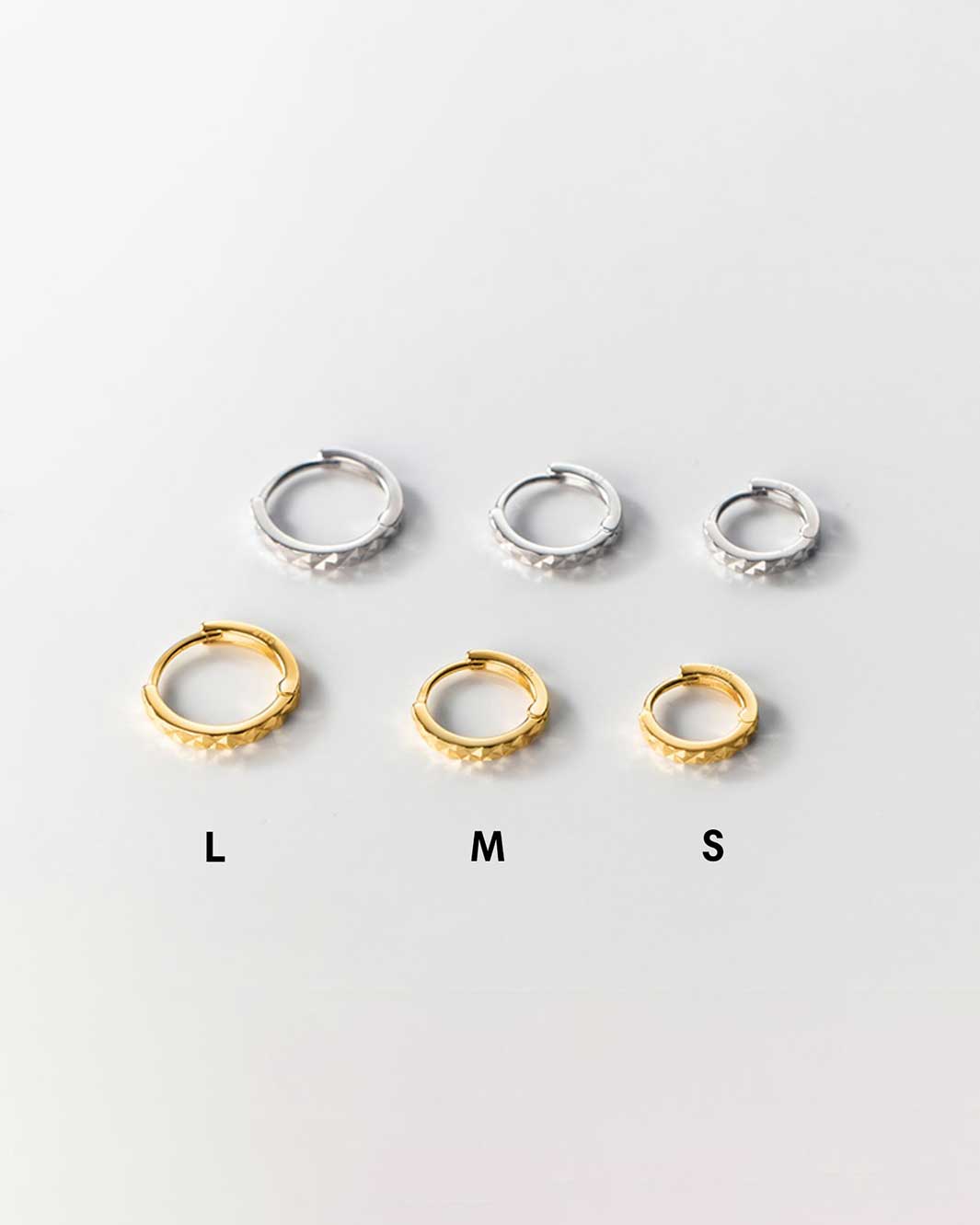 Haley Textured Huggie Hoop Earrings