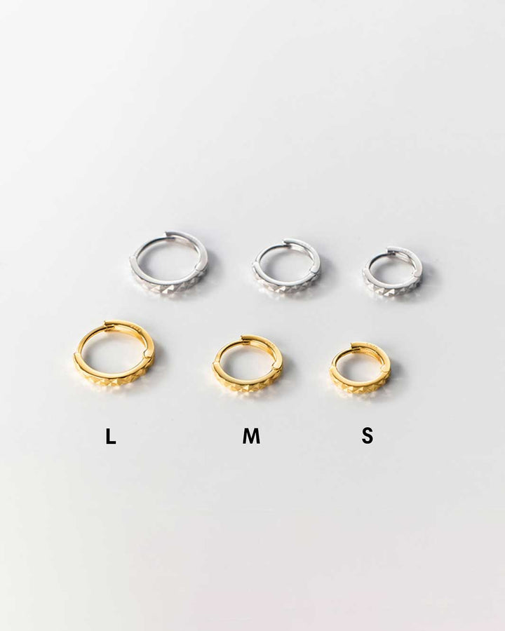 Haley Textured Huggie Hoop Earrings