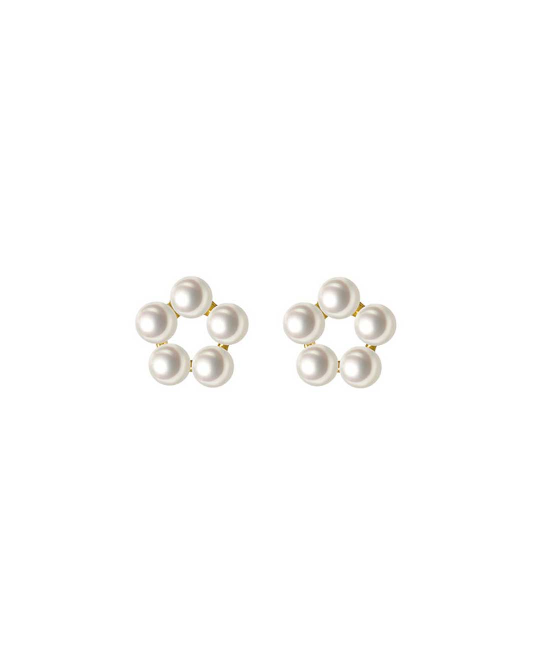Pearl Flower Stud Earrings