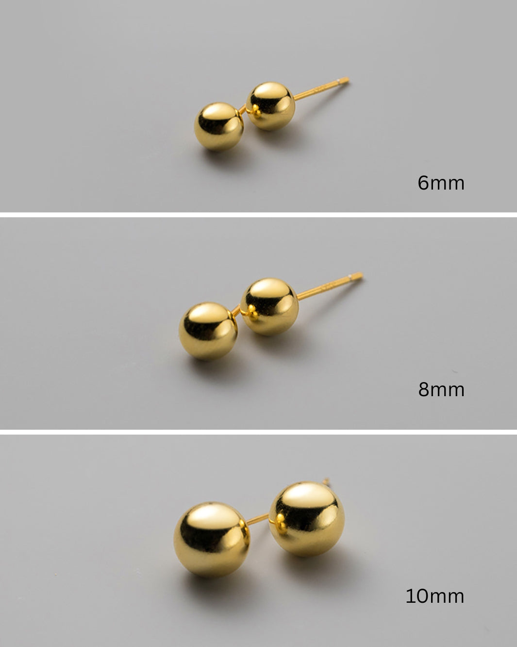Classic Round Ball Stud Earrings