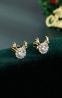 Diamante Reindeer Stud Earrings