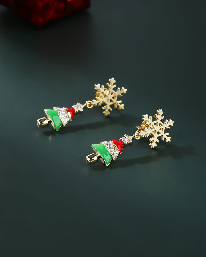 The Merry Xmas Tree Drop Earrings