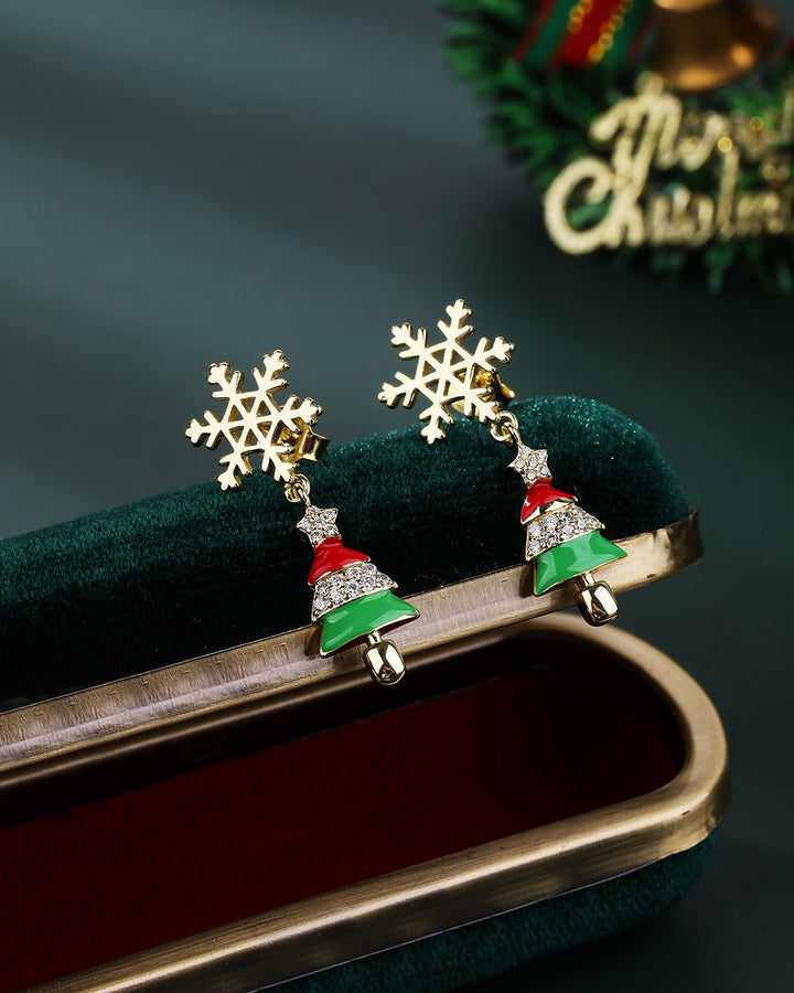 The Merry Xmas Tree Drop Earrings