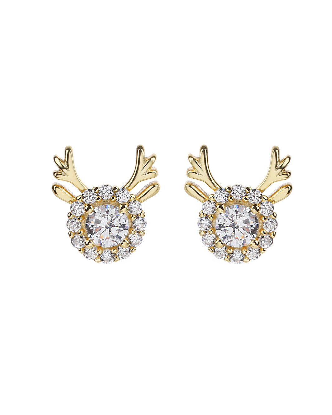 Diamante Reindeer Stud Earrings