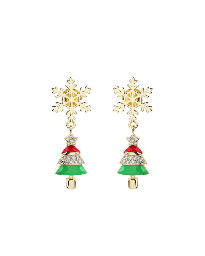 The Merry Xmas Tree Drop Earrings