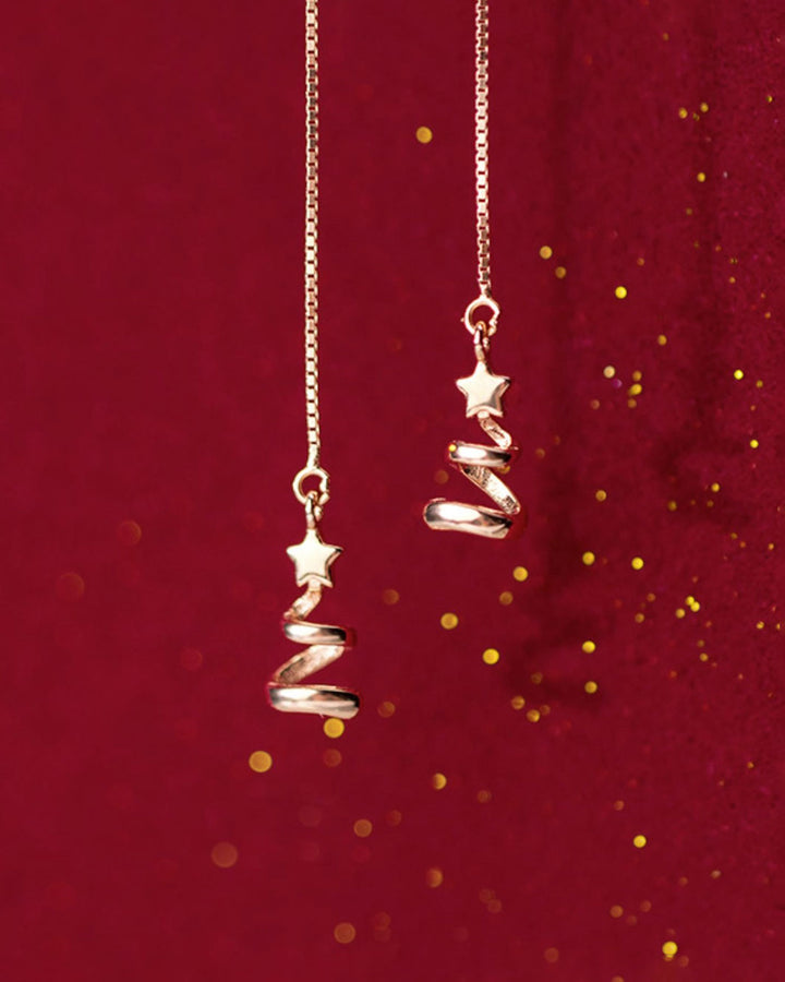 Christmas Tree Charm Threader Earrings