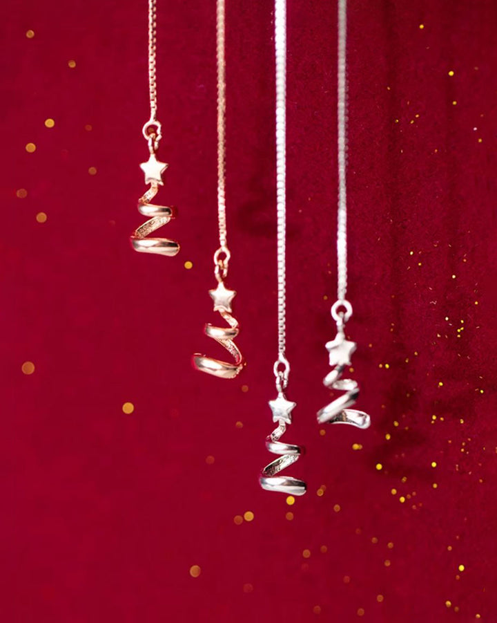 Christmas Tree Charm Threader Earrings