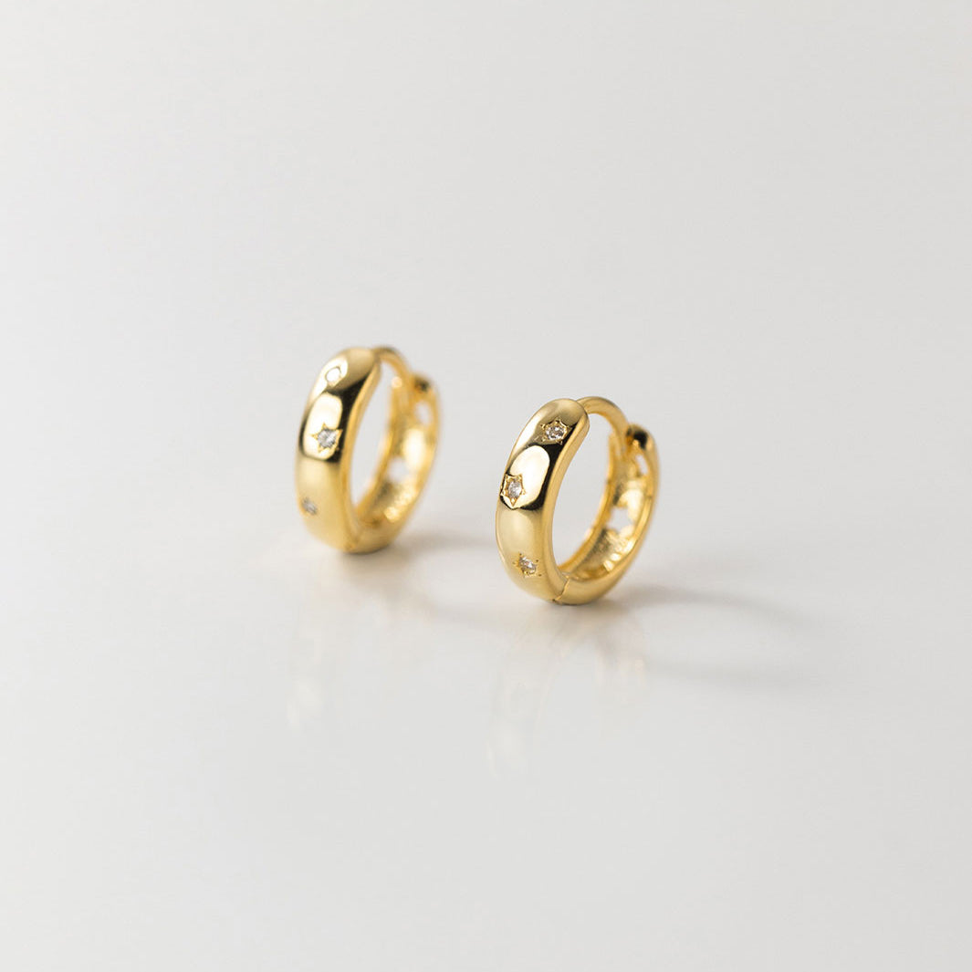 Celeste Starry Hoop Earrings