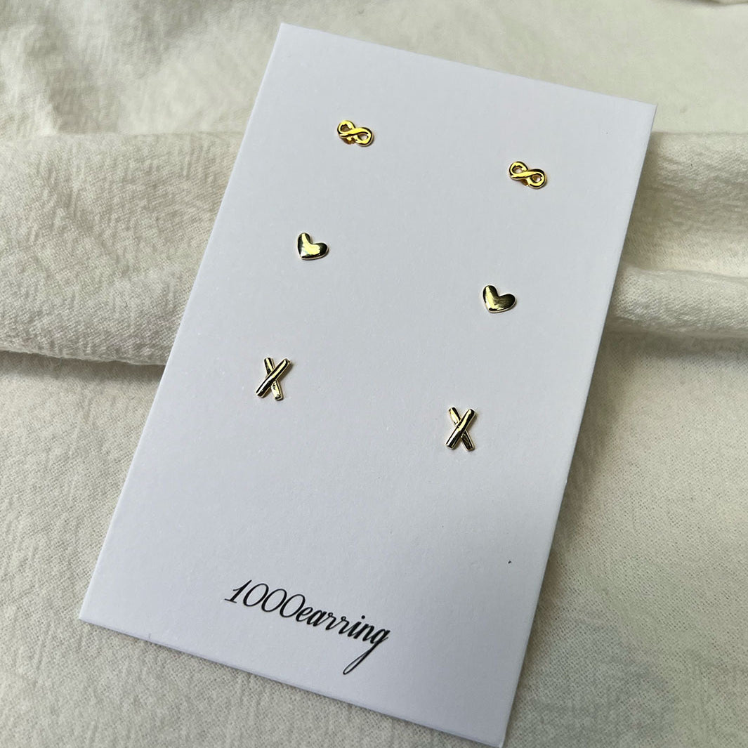 Symbols 3-Pack Stud Earrings