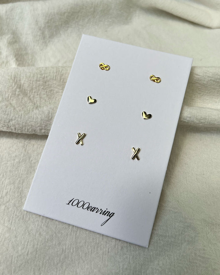 Symbols 3-Pack Stud Earrings