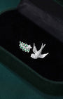 Dove and Olive Branch Stud Earrings
