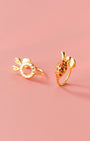 Bunny and Carrot Pave Ear Cuffs