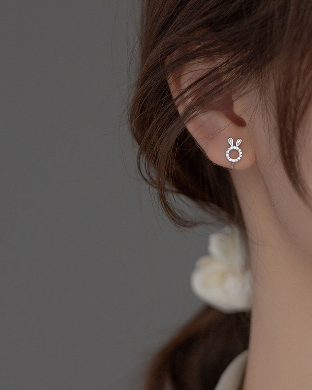 Bunny and Carrot Pave Ear Cuffs