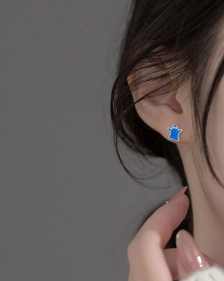 Blue Phantom Stud Earrings