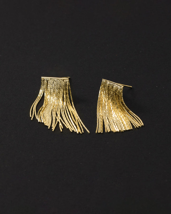 Amelia Chain Tassel Drop Earrings