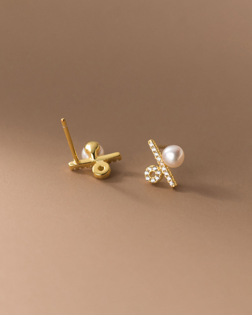 Percentage Symbol Stud Earrings