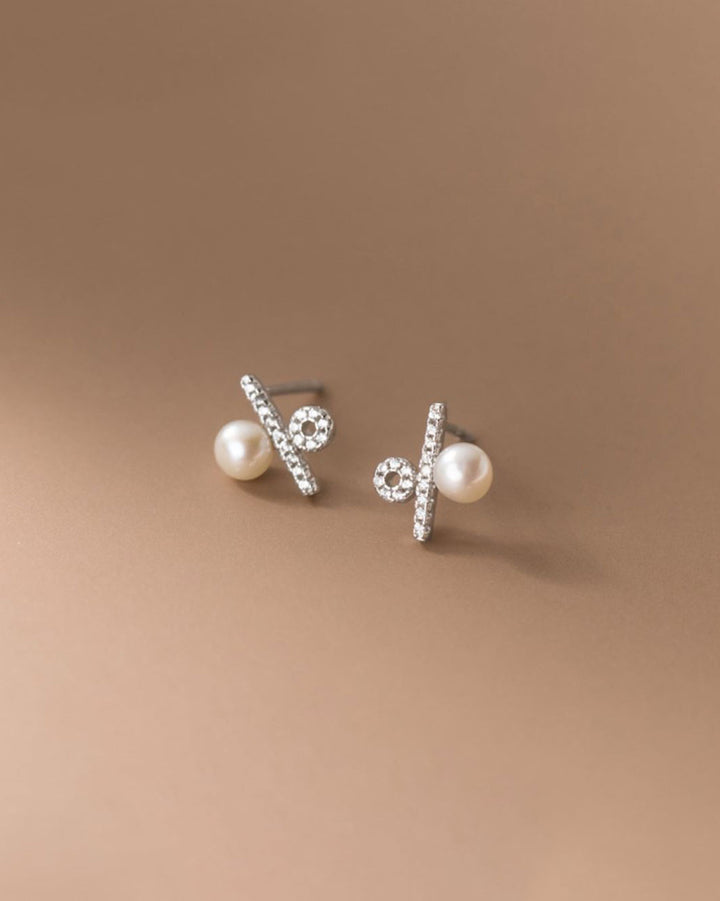 Percentage Symbol Stud Earrings