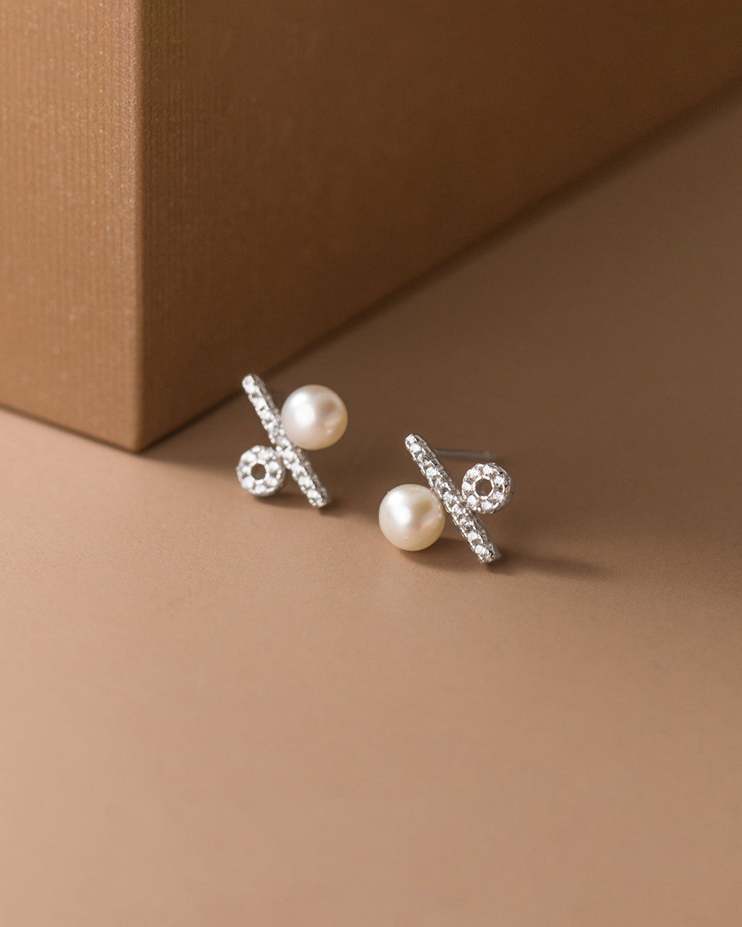 Percentage Symbol Stud Earrings