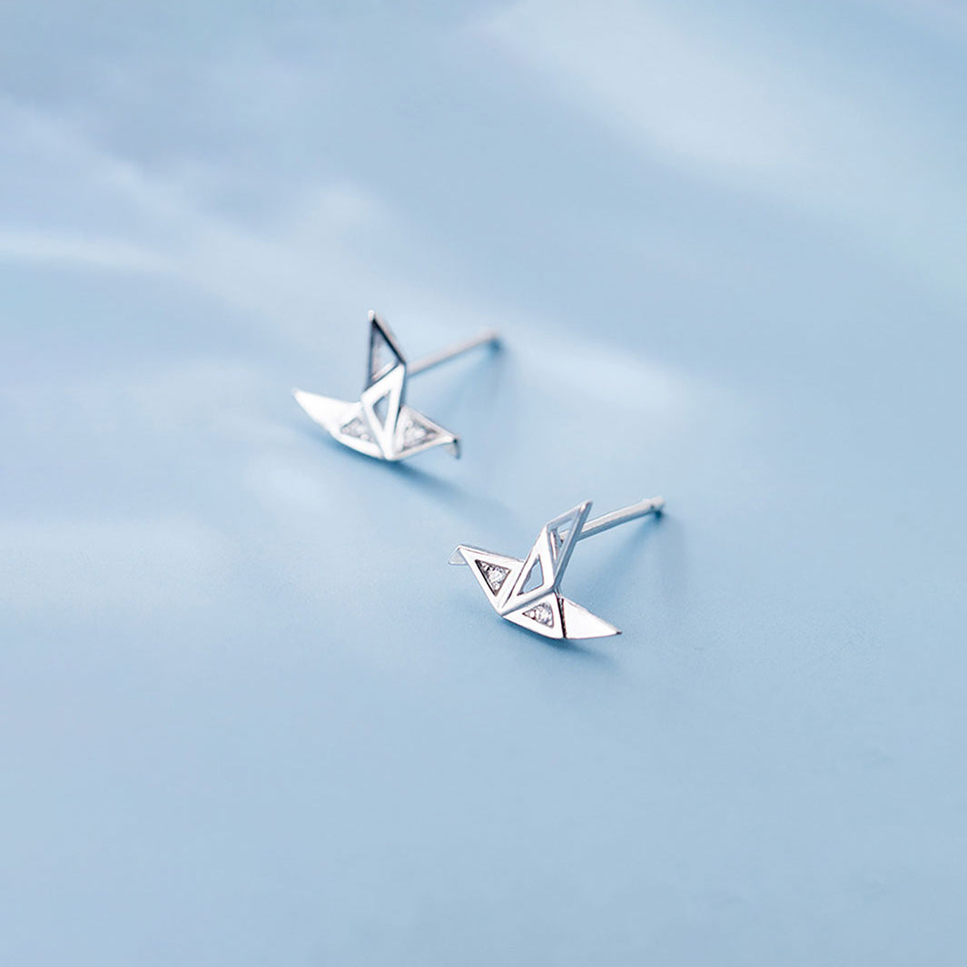 Akari Orizuru Stud Earrings