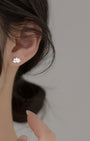 Lotus Flower Barbell Earrings