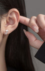 Buttercup Pearl Flower Stud Earrings