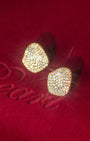 Luminous Gold Charm Stud Earrings