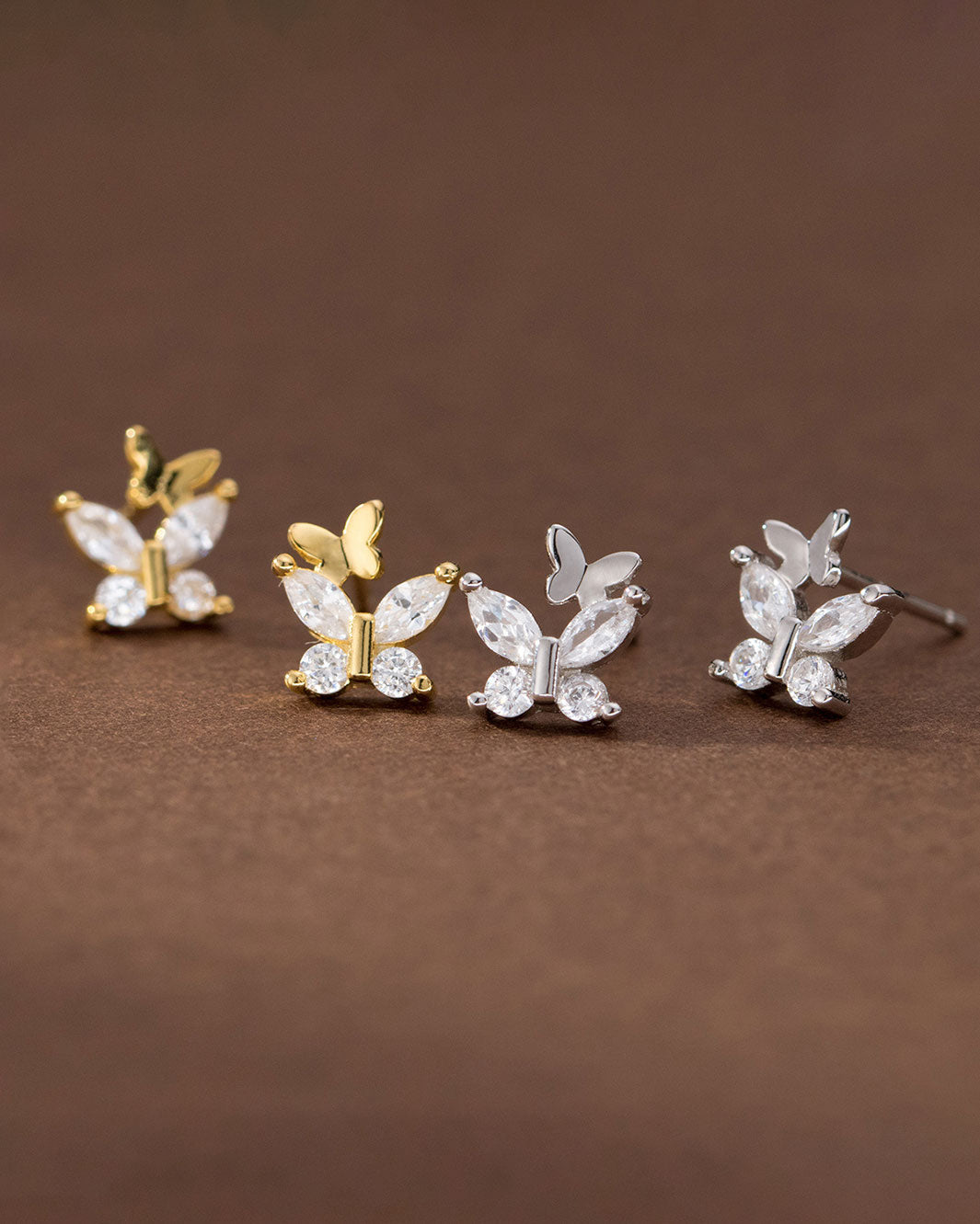 Elara Butterfly Stud Earrings