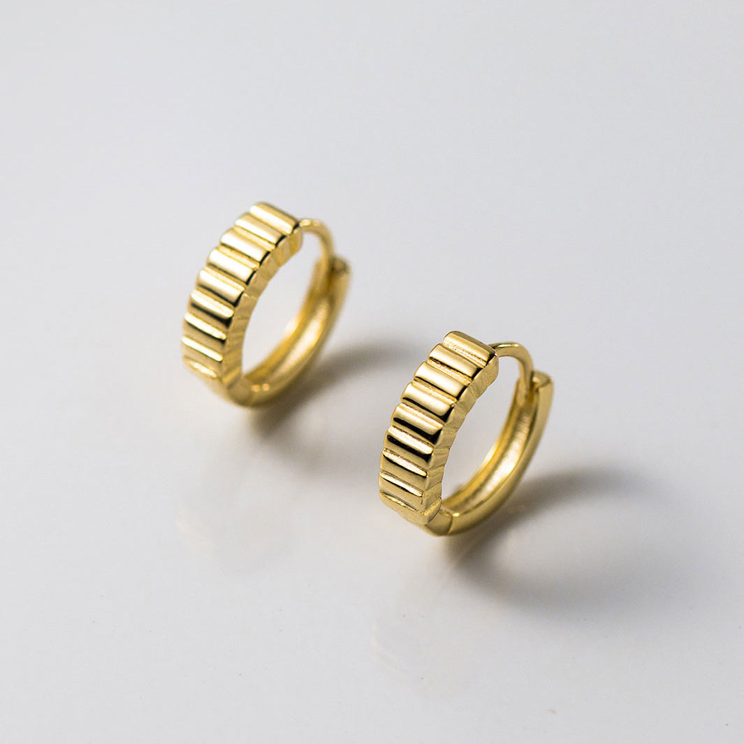 Sienna Stripe Huggie Earrings