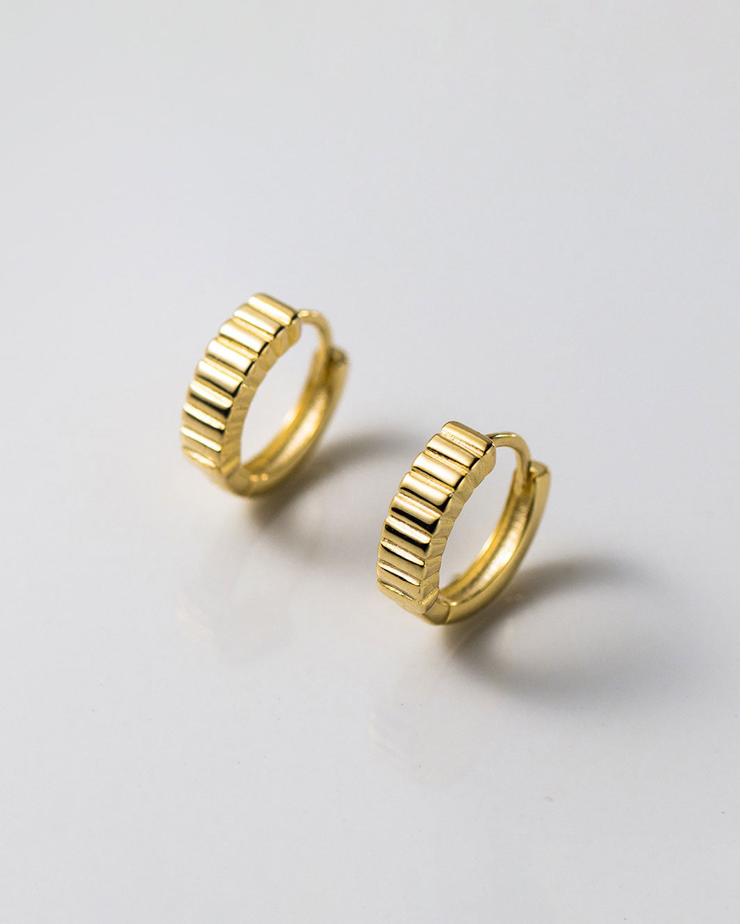 Sienna Stripe Huggie Earrings