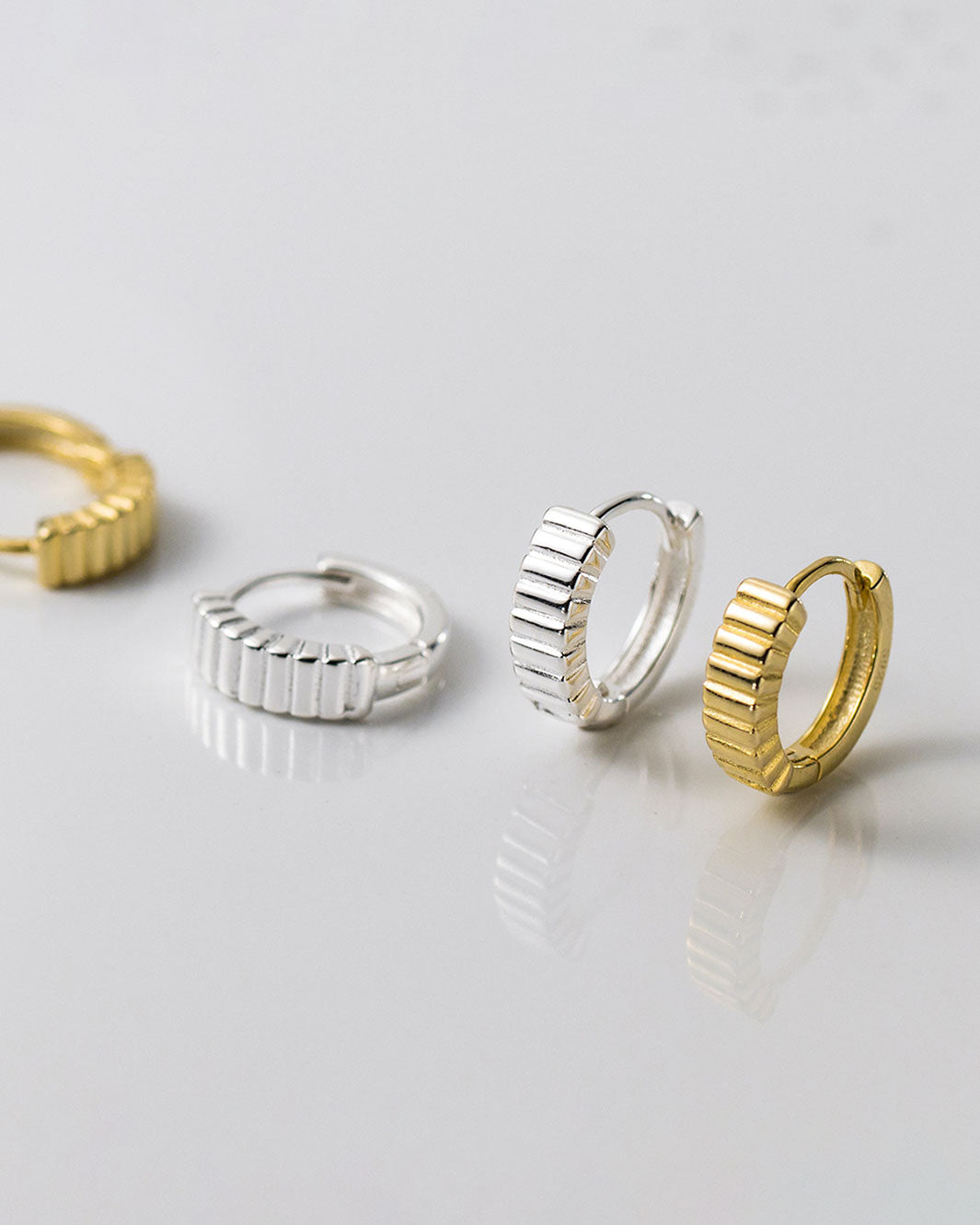 Sienna Stripe Huggie Earrings