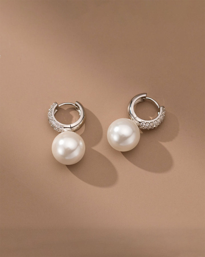 Lais Pearl Chunky Hoop Earrings