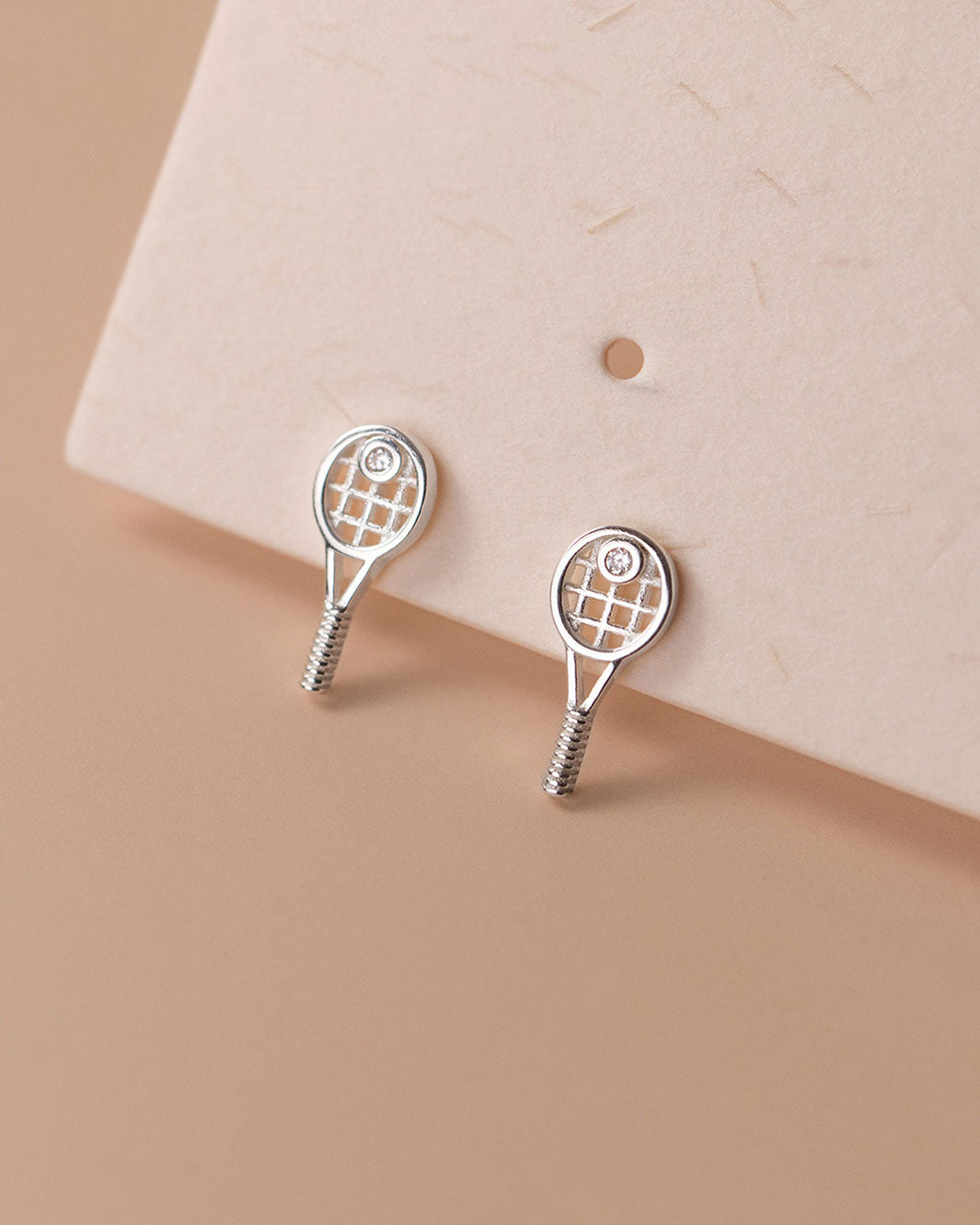 Dainty Racquet Stud Earrings