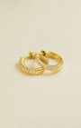Mila Crossover Pavé Hoop Earrings