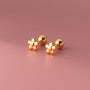 Fio Flower Barbell Earrings