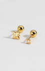 Tara Mismatch Star Barbell Earrings