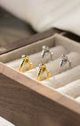 Black-Eyed Cobra Huggie Earrings