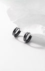 Black Classic Huggie Hoop Earrings