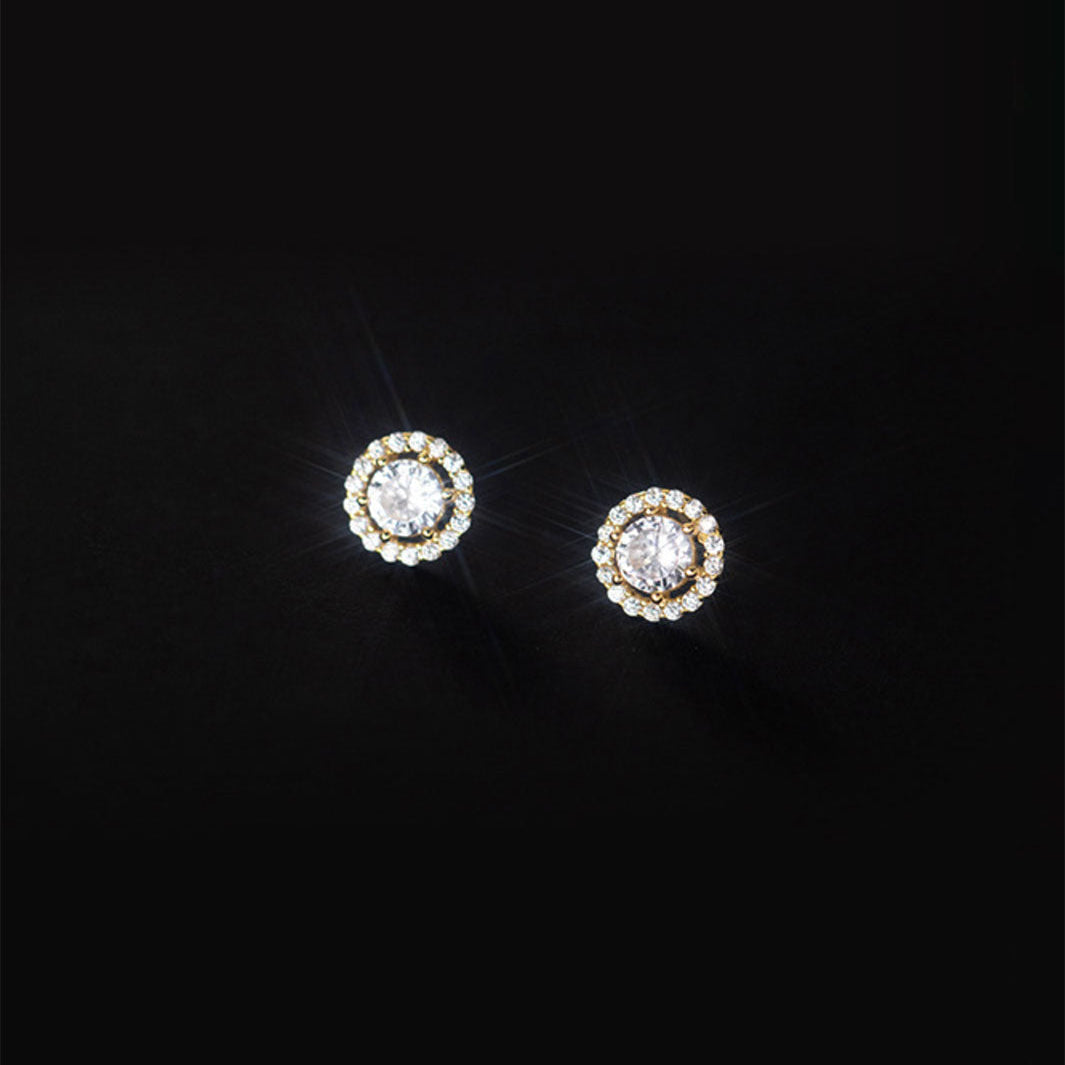 Brigitte Round Diamond Stud Earrings