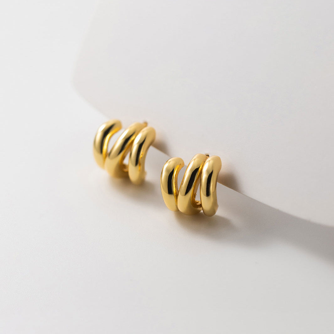 Carla Curved Stud Earrings