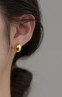 Ivanna Oval Dome Stud Earrings