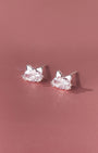 Diamond Kitty Stud Earrings