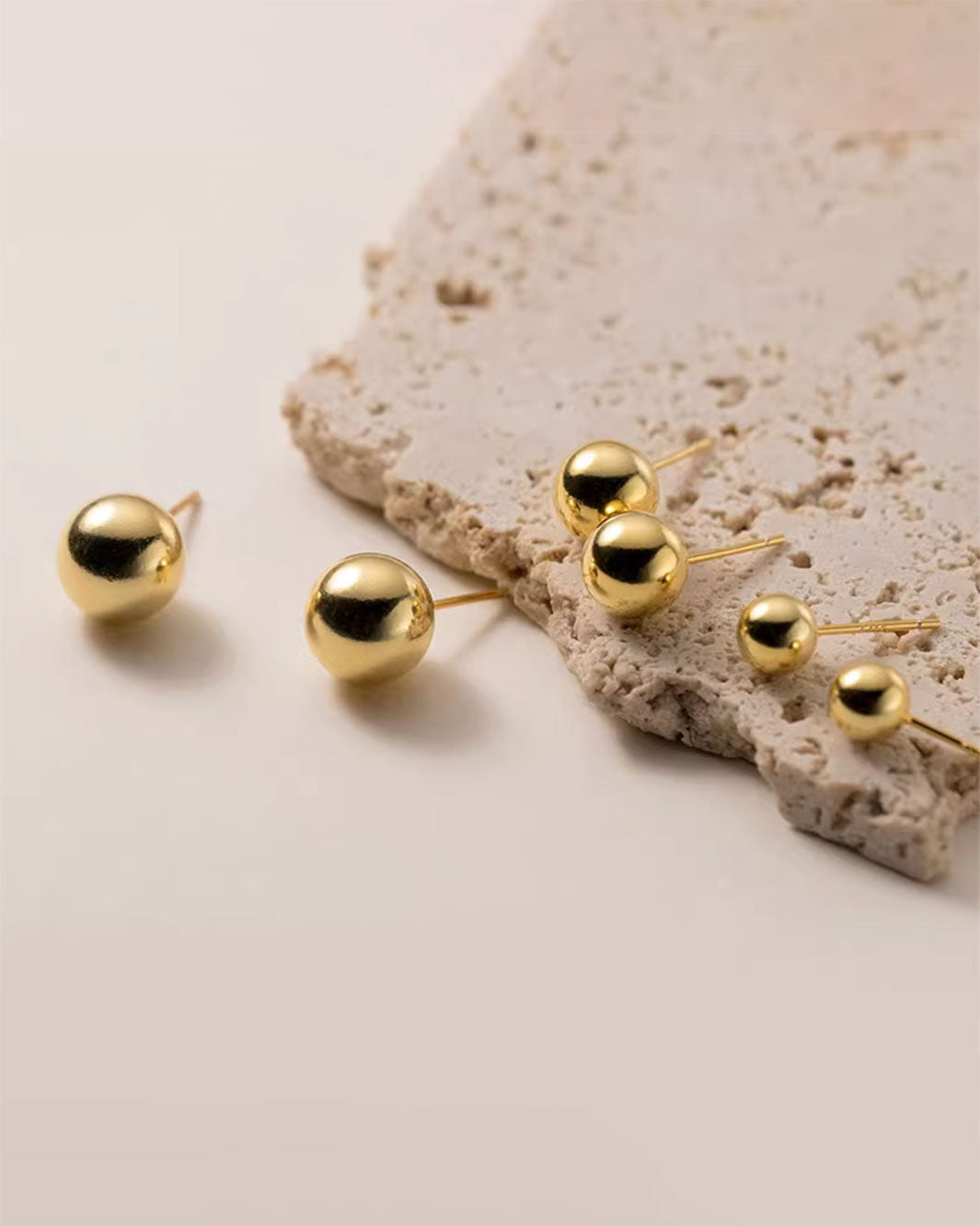Classic Round Ball Stud Earrings